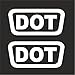 2pcs DOT Replacement Logo Helmet Motorcycle Decal Sticker M1 1.5
