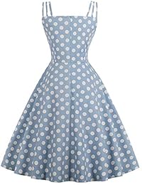Vestido de cóctel para mujer, estilo años 50, estilo rockabilly, F02