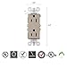 Legrand radiant 885TRNICC12 15 Amp Tamper Resistant Decorator Duplex Outlet, Side Wire or Push Wire, Nickel (1 Count)