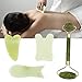 Ditind Gua Sha Scraping, 2 Pack Jade GuaSha Scraping Massage Tools with Smooth Edge for Physical Therapy, Natural Non-Noise Jade Roller Gua Sha Board for Body Facial Spa Acupuncture Treatment