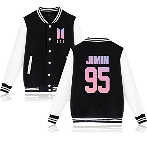 Bts Love Yourself Baseball Jacket Bangtan Boys Merchandise Jimin Jungkook Hoodie M Jimin 95 Black