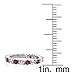 Ice Gems Sterling Silver Created Ruby and Cubic Zirconia Wedding Band Ring