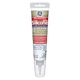 GE GE281 Silicone 2+ Kitchen & Bath Sealant Caulk Squeeze Tube, 2.8oz, White