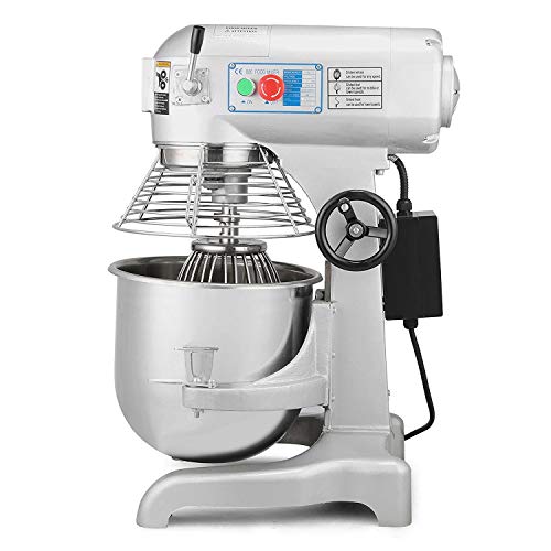 OrangeA Food Mixer Stand Mixer Electric Food Mixer Commercial Grade 20 Quart 1HP 750W Electric Food Dough Mixer 3 Speed Silver Food Processor (20-Quart) - Thumbnail 6