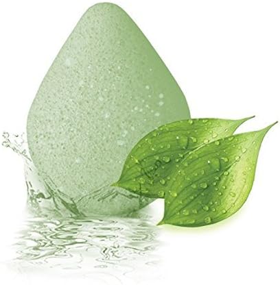 Konjac Facial Beauty Sponge Activated Bamboo Charcoal for Face Exfoliating, Acne Removal, Deep Cleansing 100% Pure Natural Puff Sponges (Green)