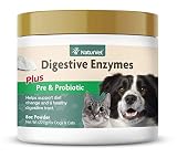 NaturVet - Digestive Enzymes - Plus Probiotics & Prebiotics - Helps Support Diet Change & A Healthy Digestive Tract - for Dogs & Cats - 8 oz Powder