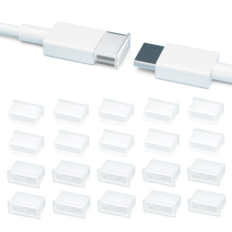 Photo 1 of WXZRLIU 20PCS Plastic HDMI Male Port Anti Dust Dustproof Cover Cap Plug Protector Compatible with Computer Laptop TV (Transparent)