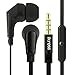 3.5mm Headphone iKross in-Ear Noise-Isolation Stereo Earbuds with Microphone (Black) for Apple iPhone iPad Samsung Galaxy Phone and Tablets