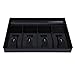 Cash Drawer Register Insert Tray, Replacement 4 Bills 3 Money Storage Box Plastic 12.6 x 9.6 x 1.4inch Black & White(Black)