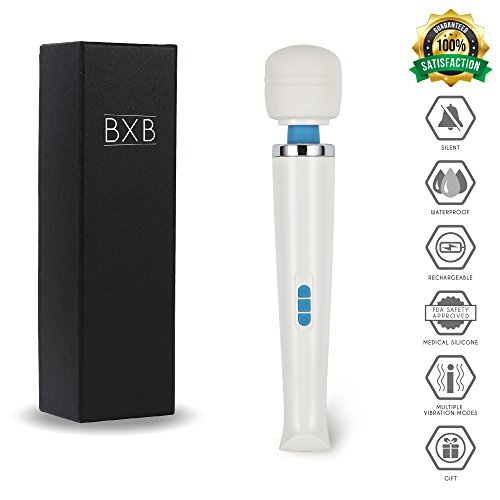 Various Sizes of the Magic Wand Massager by BXB + | FDA Approved Silicone | Hypoallergenic | Waterproof | Relax | Rejunvenate | Choose Size and Colour (White, Large)