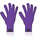 2 X PURPLE - Professional Heat Resistant Gloves For Curling and Flatting Iron