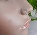 Indian Nose Piercing,Gold Nose Hoop,Silver Nose Ring,Crystal Nose Ring,Indian Nose Ring,Flower Nose Hoop,Indian Nose Jewelry,Christmas Gift Nose Ring,Diamond Nose Stud,Black Diamond Nose Ring(TEJ609)