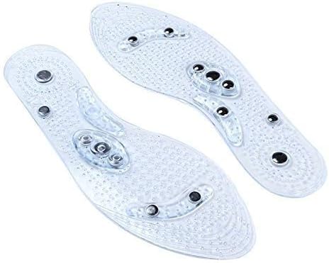 2 Pairs Acupressure Magnetic Massage Foot Therapy Reflexology Pain Relief Shoe Insoles Washable and Cutable One Size Fits Women