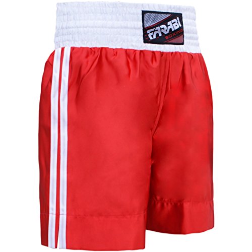FARABI Pro Boxing Shorts for Boxing Training Punching, Sparring Fitness Gym Kickboxing Equipment Trunks Red