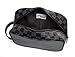 Daisy Rose Luxury Checkered Make Up Bag | PU Vegan Leather Cosmetic toiletry Travel bag (Black)
