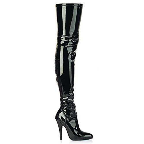 Pleaser Women's Seduce-3000,Black Patent,7 M