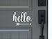 Hello and Arrow Decal Vinyl Sticker Auto Car Truck Wall Laptop | White| 5.5