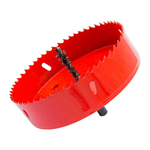 Bi-Metal Hole Saw Drill Bit HSS Hole Cutter with Arbor for Wood and Metal 6-2/7''(160mm)
