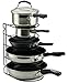 Pan Rack Organizer Holder for Kitchen, Countertop, Cabinet, and Pantry (BlackII)