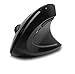 Adesso iMouse E10 - Vertical Ergonomic Optical 6-Button 2.4 GHz RF Wireless Mouse - Right Hand Orientation, Black