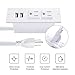 Conference Recessed Power Strip Socket,Power Grommet,Desktop Charging Station with 2-Outlet and 2 USB Ports (white)