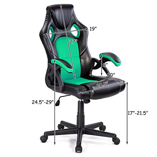image for Giantex Executive Racing Office Gaming Chair Ergonomic Leather Style B