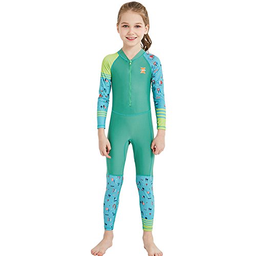 Fashionwu Children Unisex Colorful Jumpsuit Swimsuit Conjoint Quick Cute Dry Suit Set