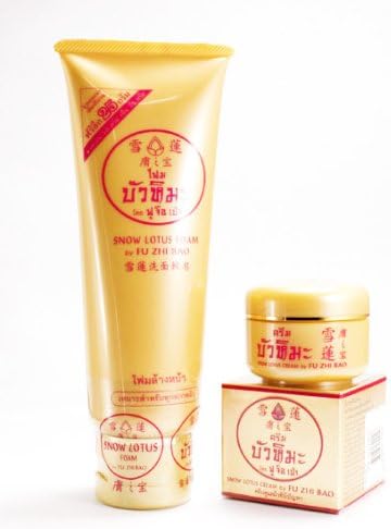 Fu ZHI BAO Snow Lotus Facial Cleansing Foam & Skin Whitening Lightenning Cream Wholesale Price Made of Thailand
