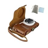 No.2 Warehouse PU Leather Camera case Bag for Samsung Galaxy GC100 EK-GC100 GC110 GC200(Brown)+ a Piece of Clean Cloth