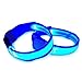 Lab7Fitness Shanren LED Sports Armband Flashing Safety Light for Running, Cycling or Walking at Night Longer Size Set of 2 Blue