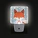 CiCily 2 Pack Plug in LED Night Light Plug-in, Ultra-Slim, and Cool-Touch Dusk to Dawn Sensor Night Lamp Brown Fox Kids Adults and Nursery Decor Night Light