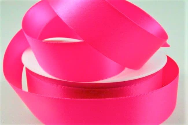 Oakwood Archer Double Faced Satin Ribbon, Fuschia, 15mm x 25m