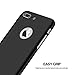 iPhone 7 Plus Case,Lavince Full Body Protection Hard Slim Cover[Dual Layer]with Tempered Glass Screen Protector for iPhone 7 Plus 5.5inch(Black)