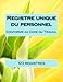 Registre unique du personnel (FRANCE REGISTRE) (French Edition) by 123registre