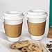 TashiBox 108 Pack12 oz To go Disposable Coffee Cups With Lids and Sleeves, Paper Hot Cup, Paper coffee cups