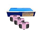 Inkjetcorner 3 Pack LIGHT MAGENTA Remanufactured Ink Cartridge Shows Ink Level for HP No. 02 Photosmart C5140 C5150 C5180 C6150 C6180 C6240 C6250 C6280 C7150 C7180 C7250 C7280