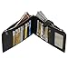 PEIUJIN RFID Blocking Men's Genuine Soft Cow Leather Long Purse Mens Wallet Money Clip (Black)