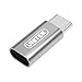 [Type C Adapter - 1 Pack] UNITEK Aluminum USB-C to Micro USB Adapter Type C Male to USB Micro B Female, Charge and Data Sync Converter Cable Connector for Nexus 5X, 6P, OnePlus 2, Lumia 950 XL