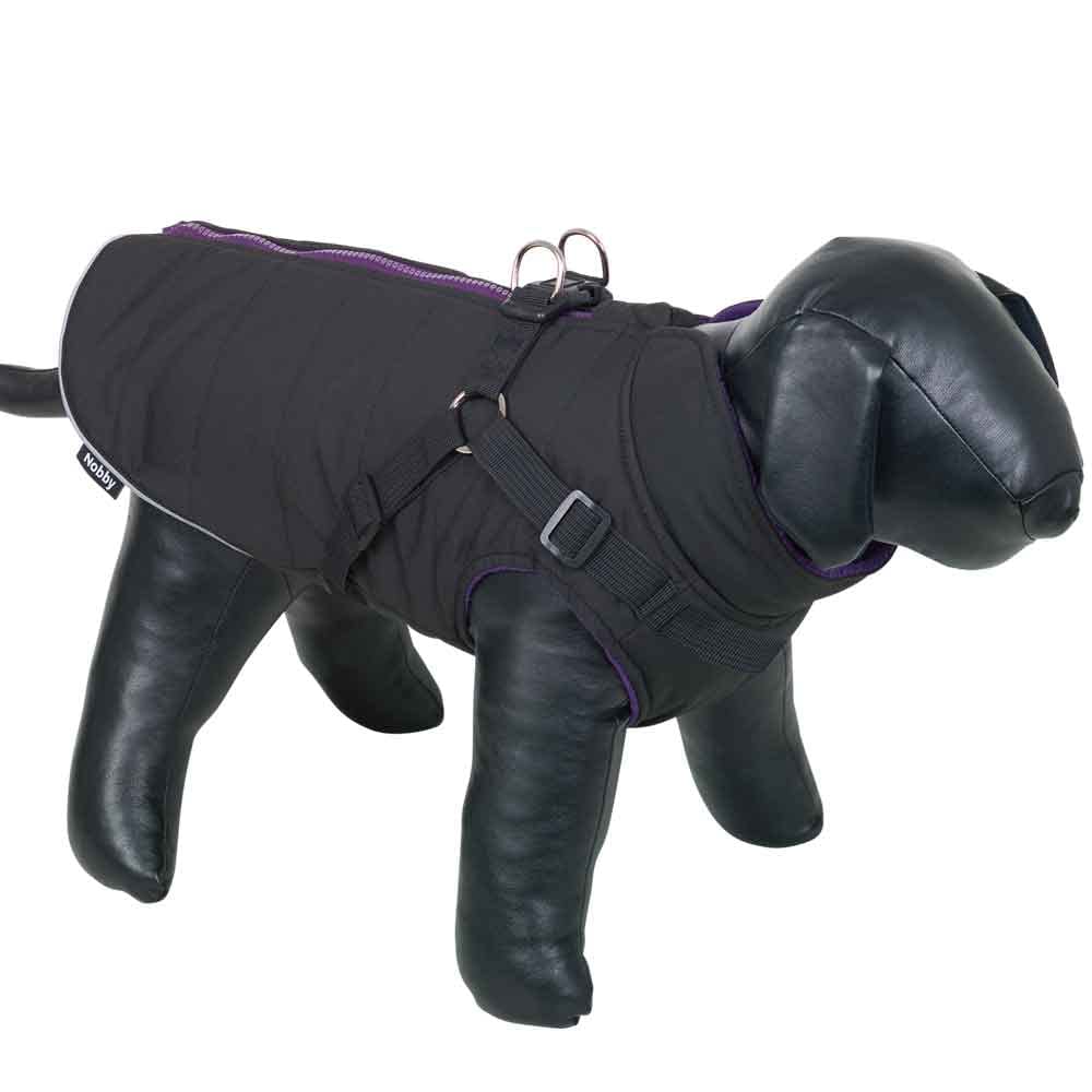 Nobby SOBAK 2-in-1 Dog Coat, Black/Purple, 29 cm, Pack of 1