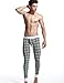 SEOBEAN Low Rise Mens Underwear Pants Long John Grid Cotton 2272