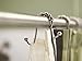 Wimaha Rustproof Shower Curtain Rings Hooks, Stainless Steel Heavy Duty Roller Double Glide Decorative Hooks for Bathroom Rods Curtains Liners, Brushed Nickel, Set of 12