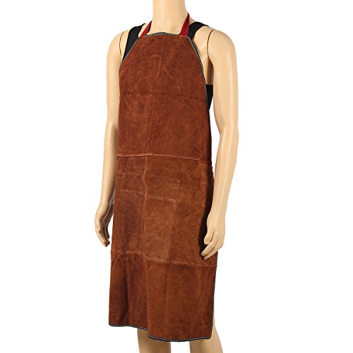 GGGarden Welding Apron Protective Clothing Thermal Protection Workwear Leather 100X70CM - #3 - Thumbnail 4