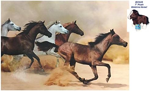 Wild Horse Plush Blanket with BONUS Horse Webkins - 50x70