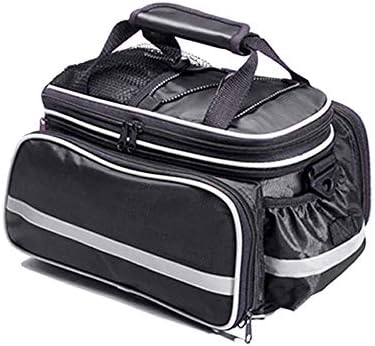 OneSky-UK Bike Pannier Bag, Waterproof Durable with Reflective Velcro, Bicycle Rear Seat Handbag with Rainproof Cover