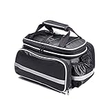 OneBelief Bike Pannier Bag, Bicycle Rear Seat Luggage Package, Multi Function Excursion Cycling Riding Travel Handbag, Waterproof Rainproof Cover Large Capacity Trunk Bags