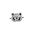CHOP MALL Women's Korean Shiny Panda Full Diamond Ring