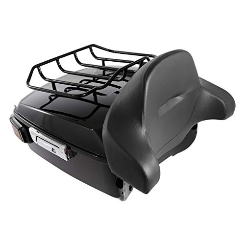 XFMT LED King Tour Pack Trunk Backrest Luggage Rack with Brake/Turn/Tail Light Fit For Harley Touring Tour Pak 2014-2019