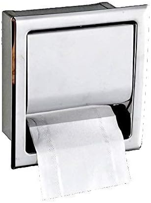 XYQRHUS Stainless Steel Recessed Toilet Paper Holder Concealed Tissue Dispenser Roll Paper Box For Commercial Hotel, Bathroom, Cloakroom,Polished Chrome,Wall Mounted,Waterproof Home Office Lavatory Au