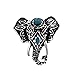 Rings Set;START 8PCS/Set Bohemian Elephant Head Arrow Moon Snack Turquoise Rings