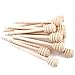 Dealglad 50Pcs Portable 6 Inch Wooden Jam Honey Dipper Stirring Rod Honey Muddler Stick Spoons